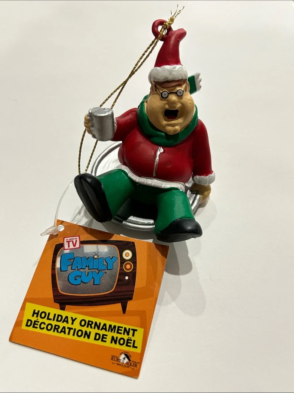 2008 Family Guy Peter Griffin Holiday Ornament by Kurt S. Adler with tag